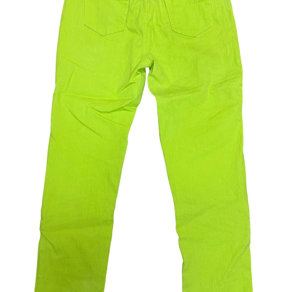 Diane Gilman Green Skinny Jeans Zipper Details Women’s 8 USED - Picture 2 of 9